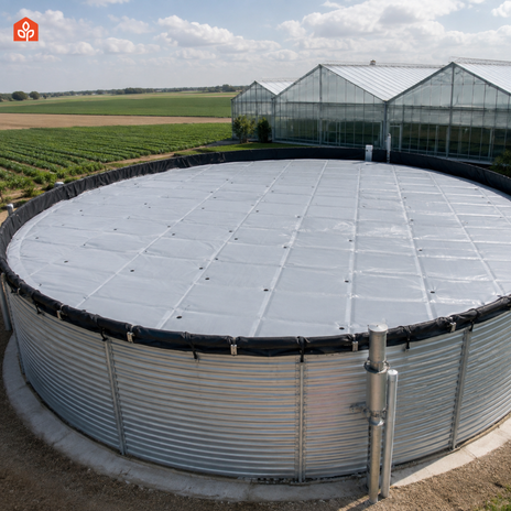 Anti-algae floating cover for silos