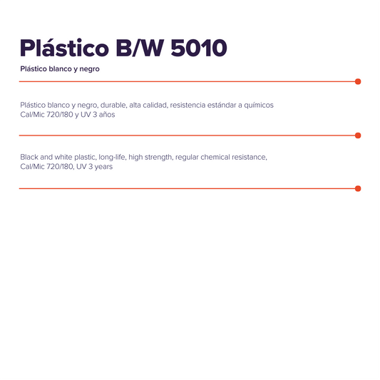 Black and white plastic 5010